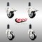 Service Caster 3 Inch 316SS Black Poly Swivel 1-1/4 Inch Expanding Stem Caster Lock Brake, 2PK SS316TTLEX20S314-PPUB-BLK-2-S-2-114 - alternate 2